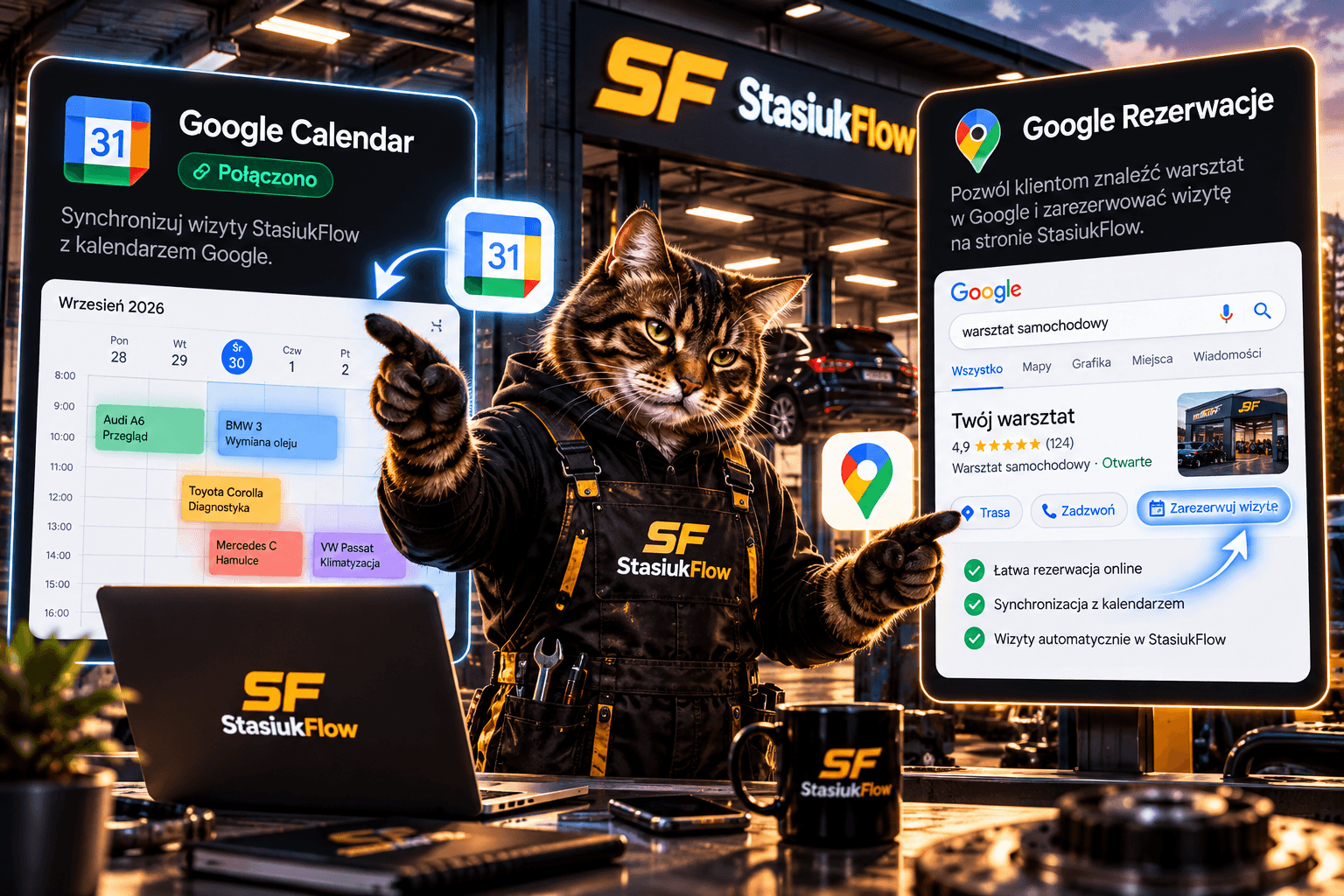 Інтеграція запису через Google для автосервісу — StasiukFlow